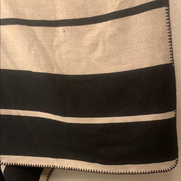 Black and Cream Harper Wrap Poncho - Picture 2 of 6